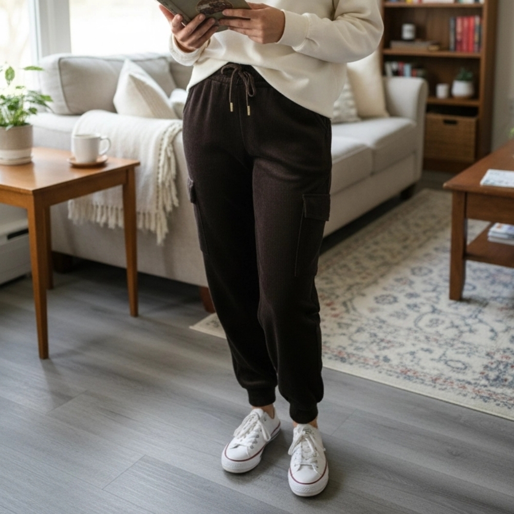 Women's Casual Chocolate Brown Jogger Pants